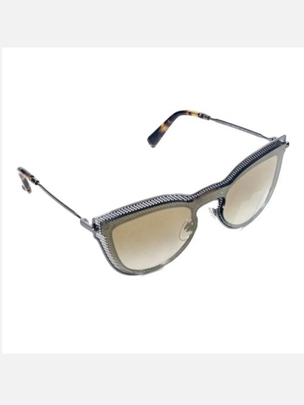 Valentino Gunmetal Cat Eye Sunglasses w/ Gold Gradient Lenses‎